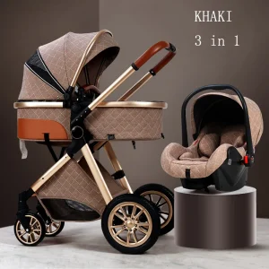 3-in-1 High Landscape Baby Luxury Stroller